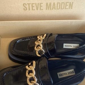STEVE MADDEN Meadow Black Loafers